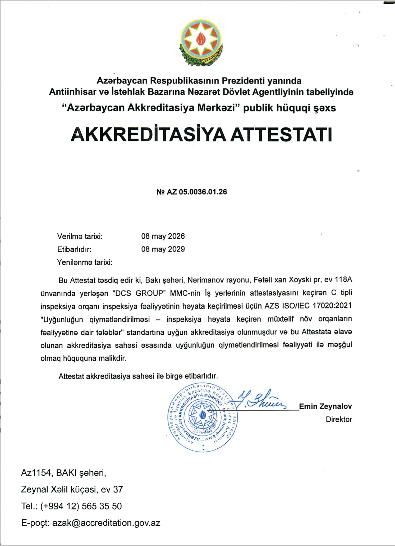 Lisenziya və akkreditasiyalar 3